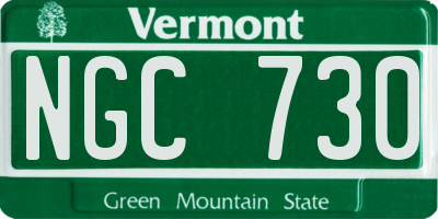 VT license plate NGC730