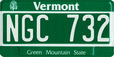 VT license plate NGC732