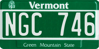 VT license plate NGC746