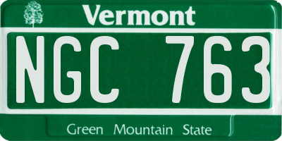 VT license plate NGC763