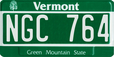 VT license plate NGC764