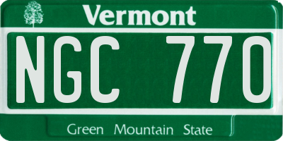 VT license plate NGC770