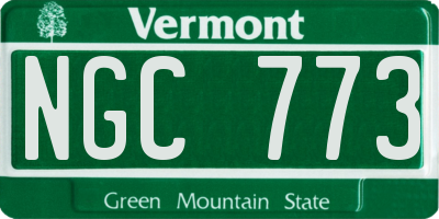 VT license plate NGC773