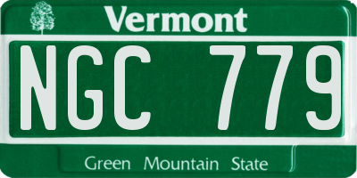 VT license plate NGC779