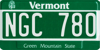 VT license plate NGC780