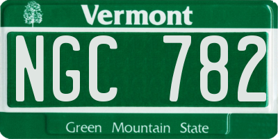 VT license plate NGC782