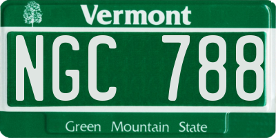 VT license plate NGC788