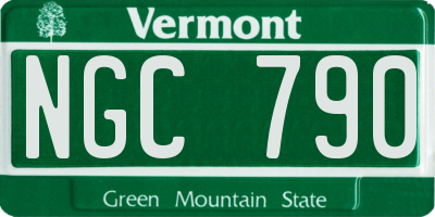 VT license plate NGC790