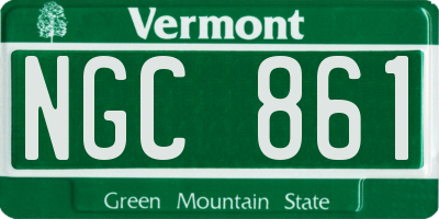 VT license plate NGC861
