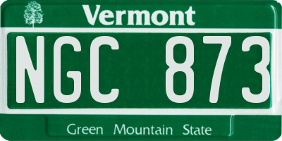 VT license plate NGC873