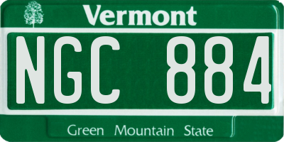 VT license plate NGC884