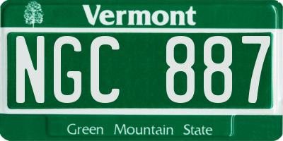 VT license plate NGC887