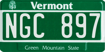 VT license plate NGC897