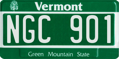 VT license plate NGC901