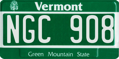 VT license plate NGC908