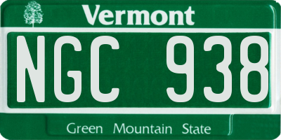 VT license plate NGC938