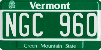 VT license plate NGC960