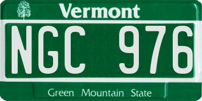 VT license plate NGC976