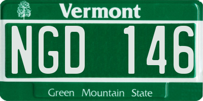 VT license plate NGD146
