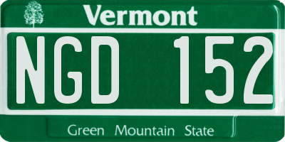 VT license plate NGD152