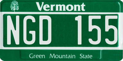 VT license plate NGD155