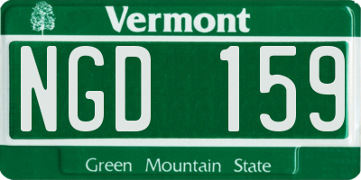 VT license plate NGD159