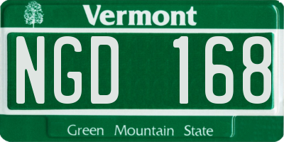VT license plate NGD168