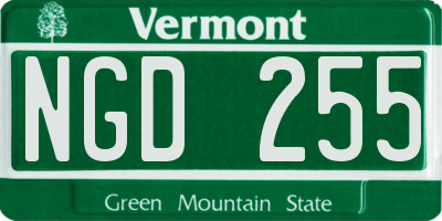 VT license plate NGD255