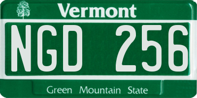 VT license plate NGD256