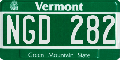 VT license plate NGD282