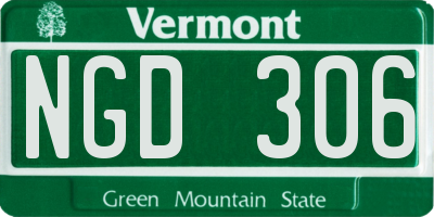 VT license plate NGD306