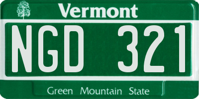 VT license plate NGD321