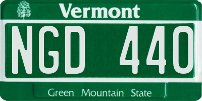 VT license plate NGD440