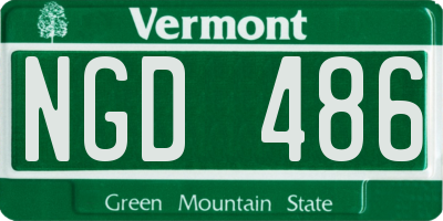VT license plate NGD486