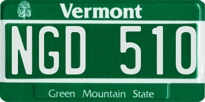 VT license plate NGD510