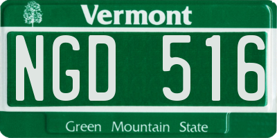 VT license plate NGD516