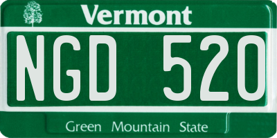 VT license plate NGD520
