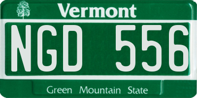 VT license plate NGD556