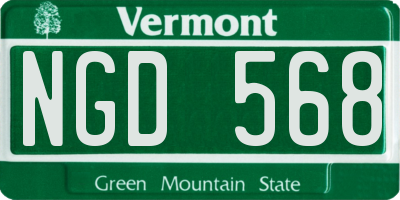 VT license plate NGD568