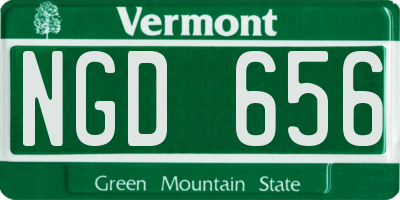 VT license plate NGD656