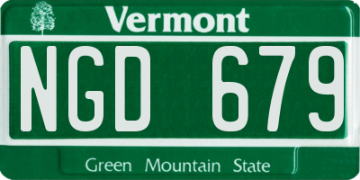 VT license plate NGD679