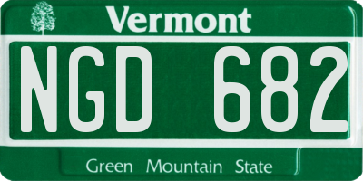 VT license plate NGD682
