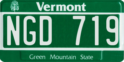 VT license plate NGD719