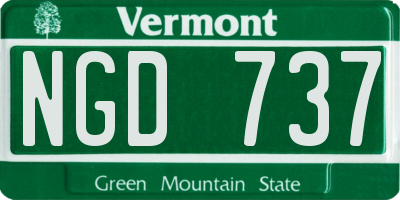 VT license plate NGD737