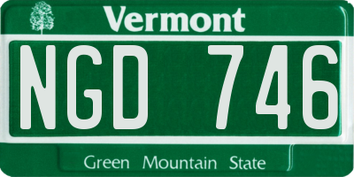 VT license plate NGD746