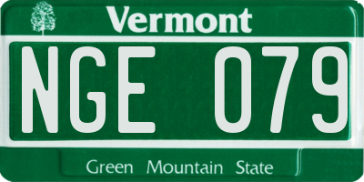 VT license plate NGE079