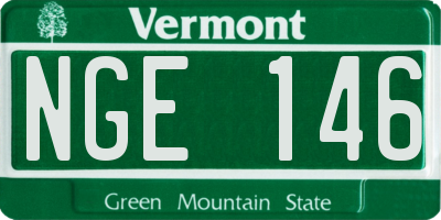 VT license plate NGE146