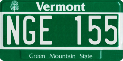 VT license plate NGE155