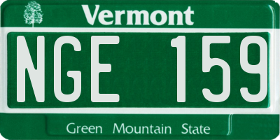 VT license plate NGE159
