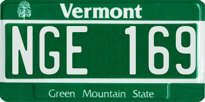 VT license plate NGE169